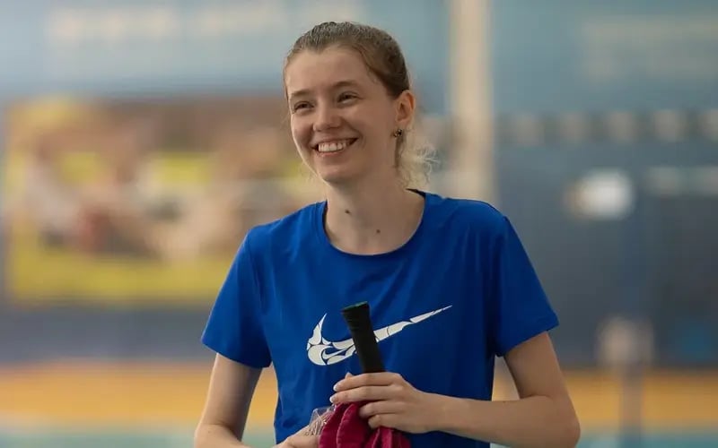 Iasmina smiling after a match
